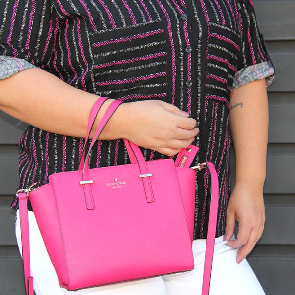 jeans branco plus size, camisa estampada plus size, julia plus, look do dia gordinha, look do dia plus size, bolsa kate spade, bolsa rosa